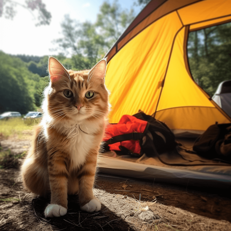 avantages camping avec chat